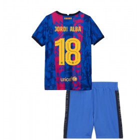 Koszulka FC Barcelona Jordi Alba 18 Dziecięcy Trzeci Stroje Piłkarskie 2021/22 Krótki Rękaw